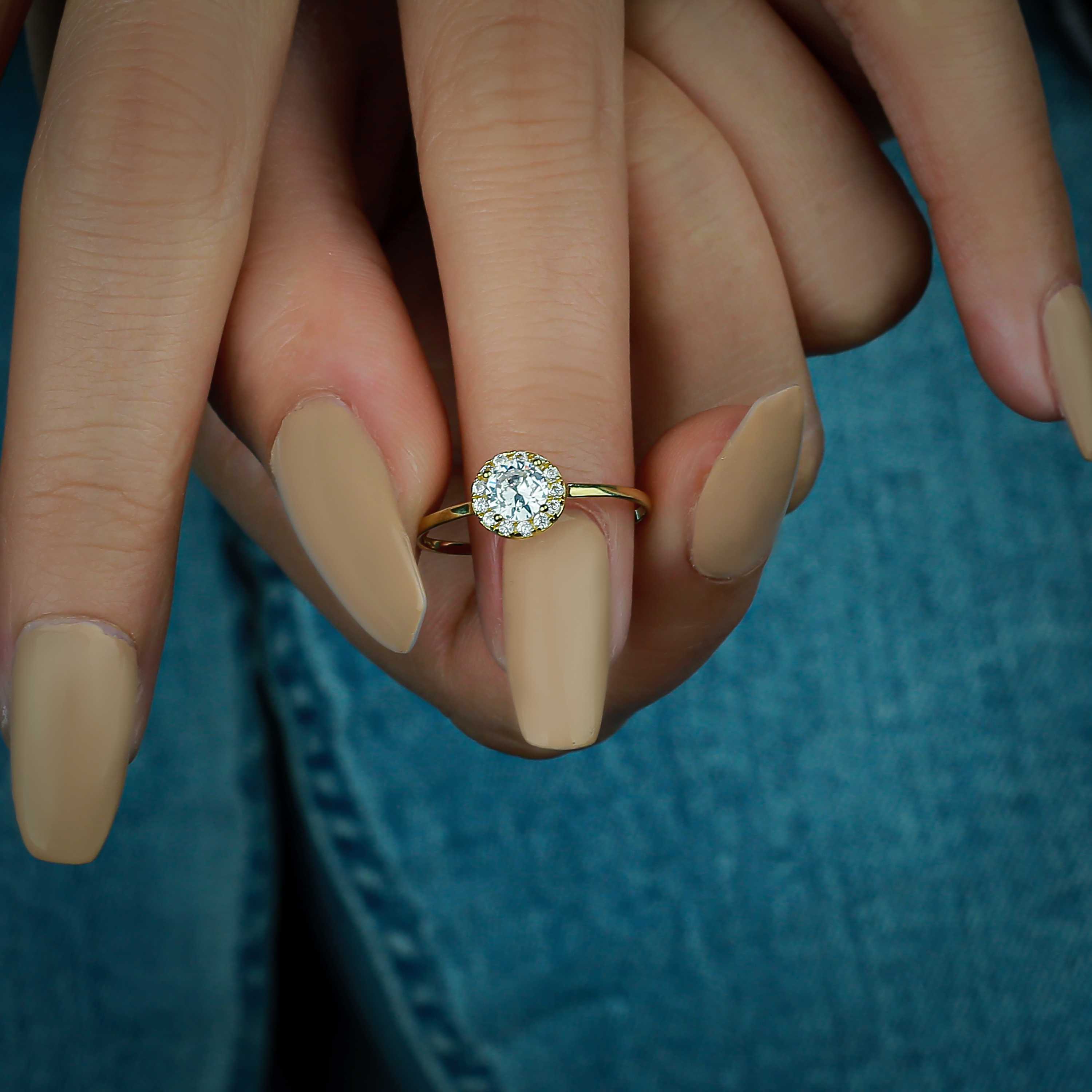 18 karat gold ring, Turkish made - (H-0676)